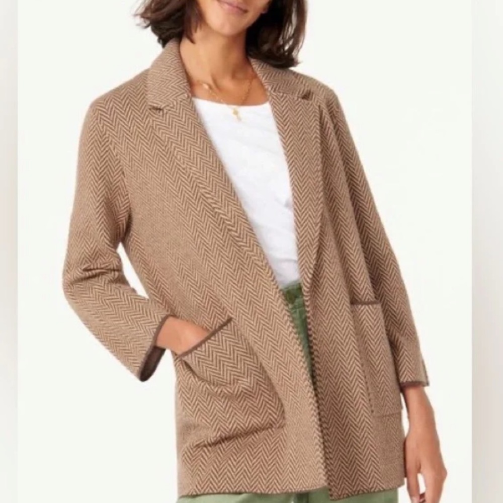 J.Crew Sophie Open-Front Sweater Blazer, Sz M